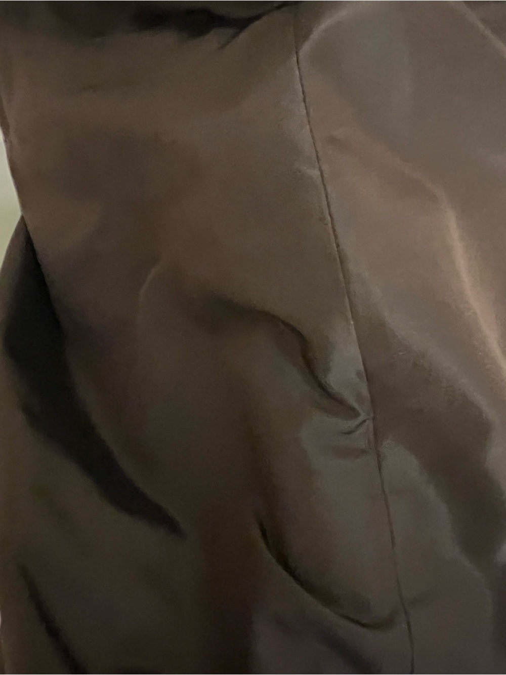 Never been worn Vintage Choc brown 100% silk skirt by Carmen Marc Valvo - Picture 3 of 15